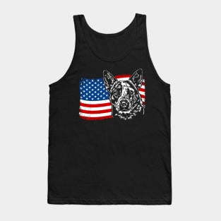 Australian Cattle Dog American Flag Tank Top